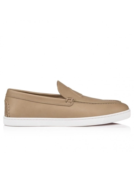 Knockoff Christian Louboutin Varsiboat Boat Shoes Calf Leather Saharienne, Fake Christian Louboutin Shoes