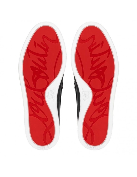 Cheap Christian Louboutin Varsiboat Boat Shoes Calf Leather Black, Discount Christian Louboutin Shoes Outlet Online
