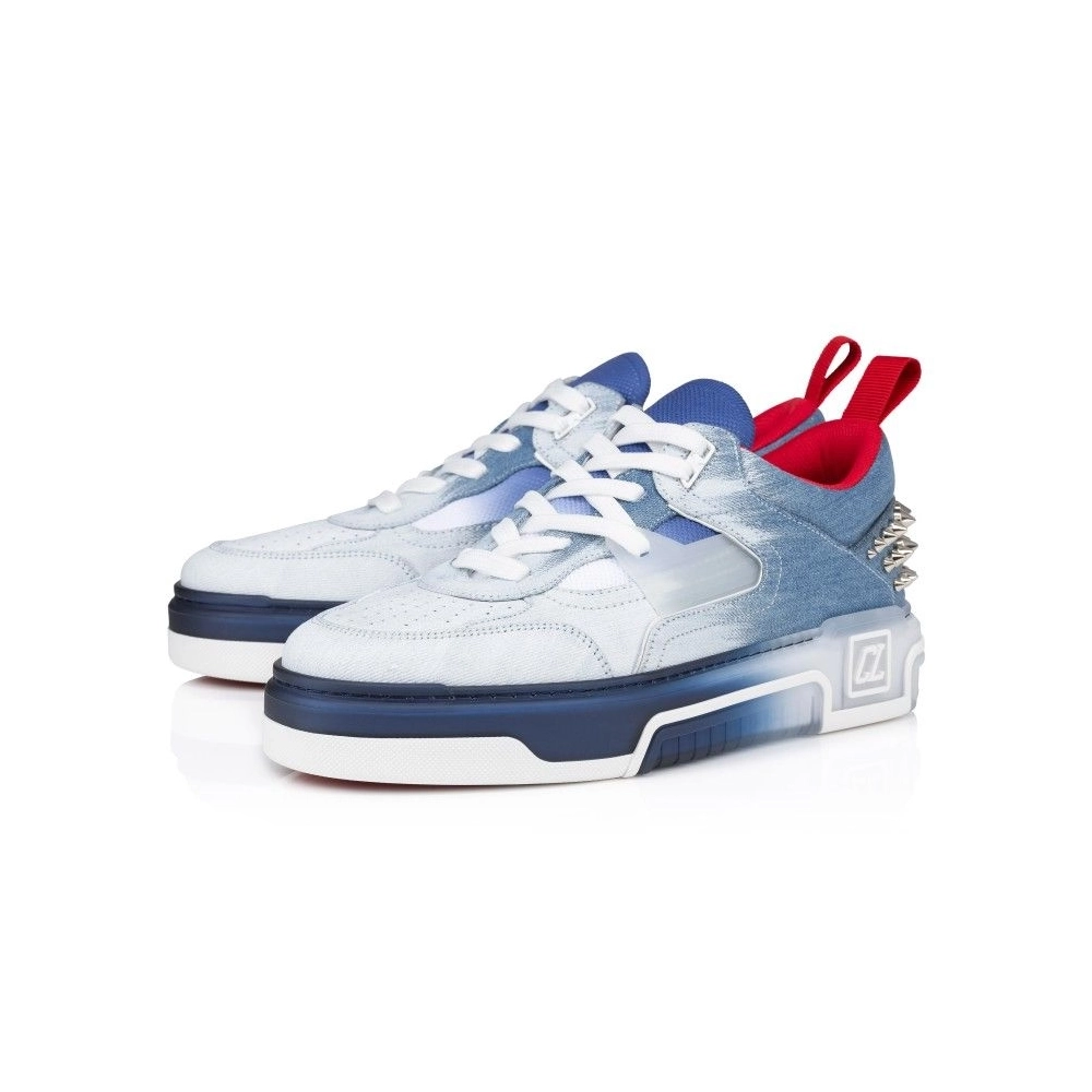 Cheap Christian Louboutin Astroloubi Sneakers Men Denim And Rubber Denim on Sale