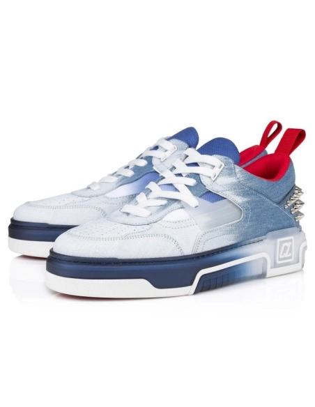 Cheap Christian Louboutin Astroloubi Sneakers Men Denim And Rubber Denim on Sale