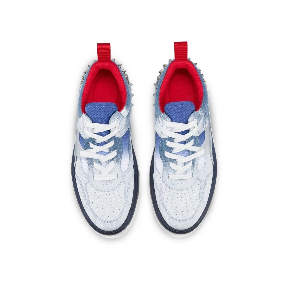 Cheap Christian Louboutin Astroloubi Sneakers Men Denim And Rubber Denim on Sale