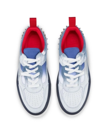 Cheap Christian Louboutin Astroloubi Sneakers Men Denim And Rubber Denim on Sale