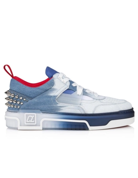 Cheap Christian Louboutin Astroloubi Sneakers Men Denim And Rubber Denim on Sale