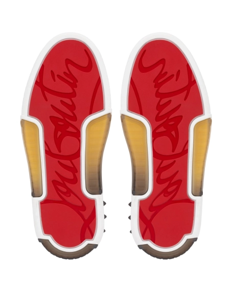 Replica Christian Louboutin Astroloubi Strass Sneakers Women Veau Velours Strass Yellow