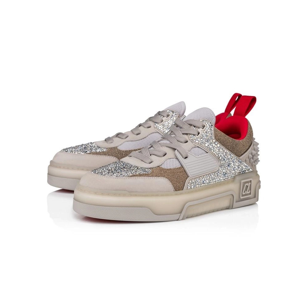 Cheap Christian Louboutin Astroloubi Strass Sneakers Suede, Leather Com¨¨Te Strass Goose for Sale