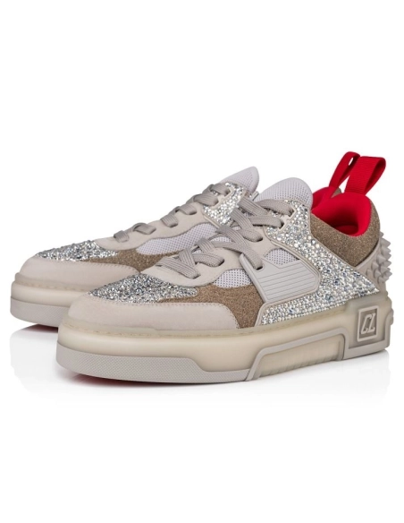Cheap Christian Louboutin Astroloubi Strass Sneakers Suede, Leather Com¨¨Te Strass Goose for Sale