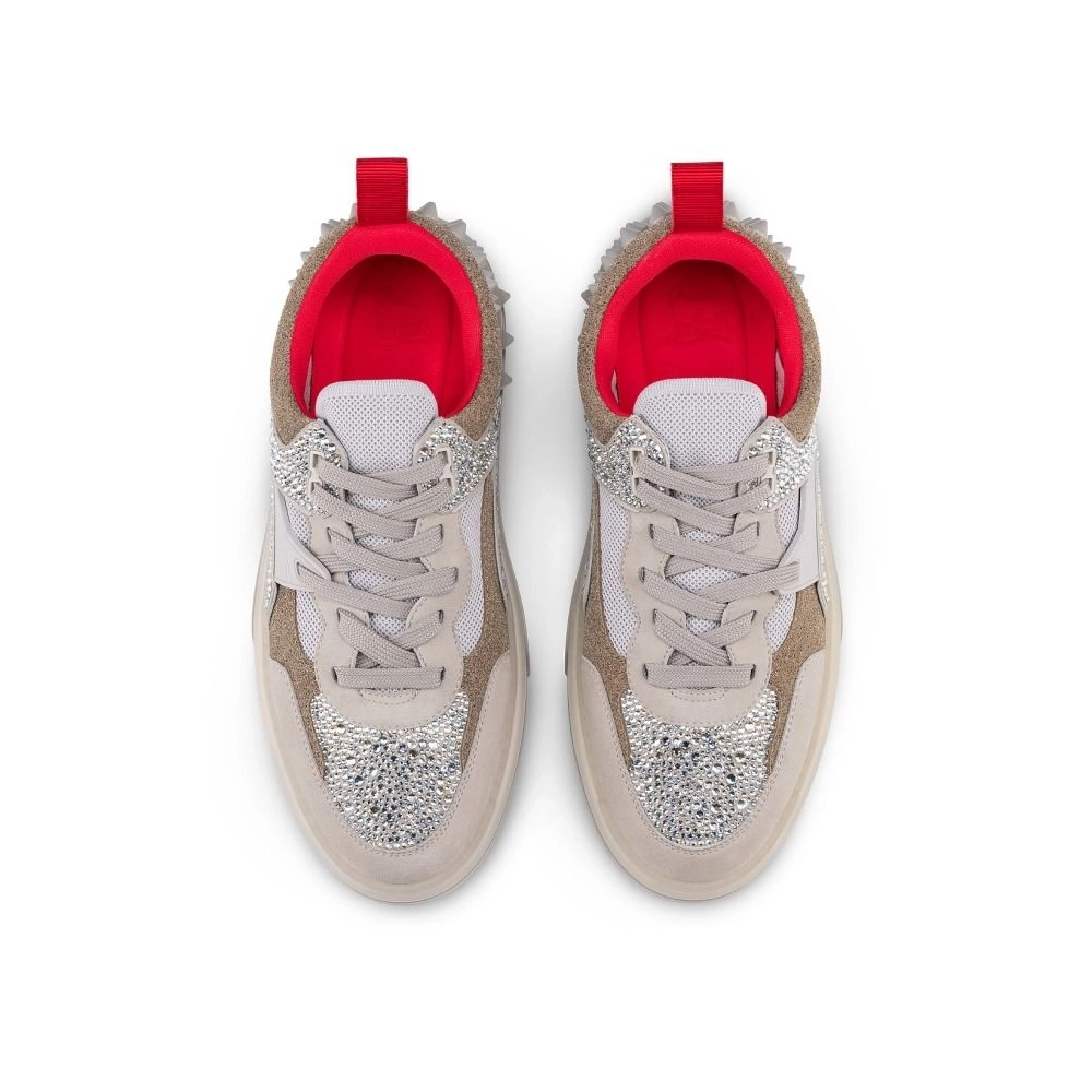 Cheap Christian Louboutin Astroloubi Strass Sneakers Suede, Leather Com¨¨Te Strass Goose for Sale