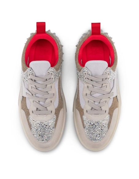 Cheap Christian Louboutin Astroloubi Strass Sneakers Suede, Leather Com¨¨Te Strass Goose for Sale