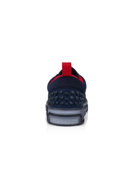 Fake Christian Louboutin Astroloubi Strass Sneakers Veau Velours Strass Navy, Replica Christian Louboutin Shoes