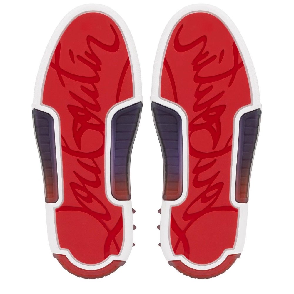 Discount Christian Louboutin Astroloubi Strass Sneakers Calf Leather Jacaranda Sale Online