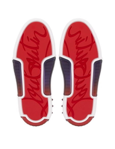 Discount Christian Louboutin Astroloubi Strass Sneakers Calf Leather Jacaranda Sale Online