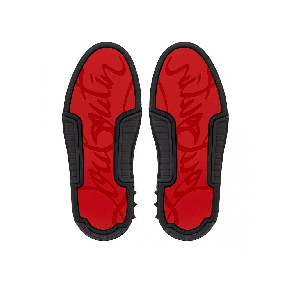 Discount Christian Louboutin Astroloubi Strass Sneakers Veau Velours Suede Leather Comete Black Outlet