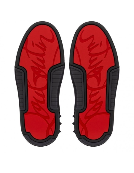 Discount Christian Louboutin Astroloubi Strass Sneakers Veau Velours Suede Leather Comete Black Outlet