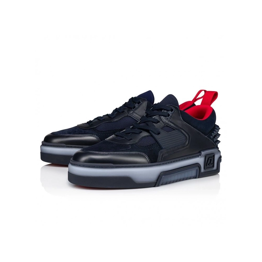 Cheap?Christian Louboutin Astroloubi Sneakers Calf Leather Suede And Rubber Navy Outlet Sale, Discount CL Shoes