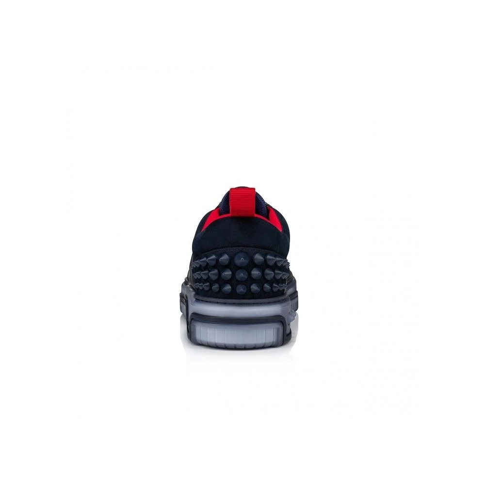 Cheap?Christian Louboutin Astroloubi Sneakers Calf Leather Suede And Rubber Navy Outlet Sale, Discount CL Shoes