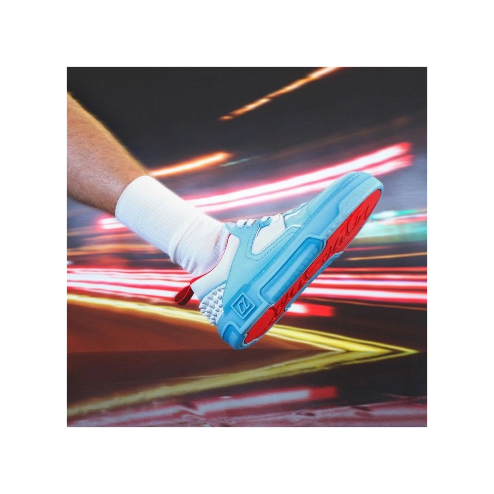 Discount Christian Louboutin Astroloubi Sneakers Calf Leather Mineral Sale Online, Cheap CL Shoes Store