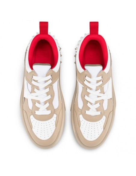 Knockoff Christian Louboutin Astroloubi Sneakers Calf Leather Saharienne, Fake CL Shoes