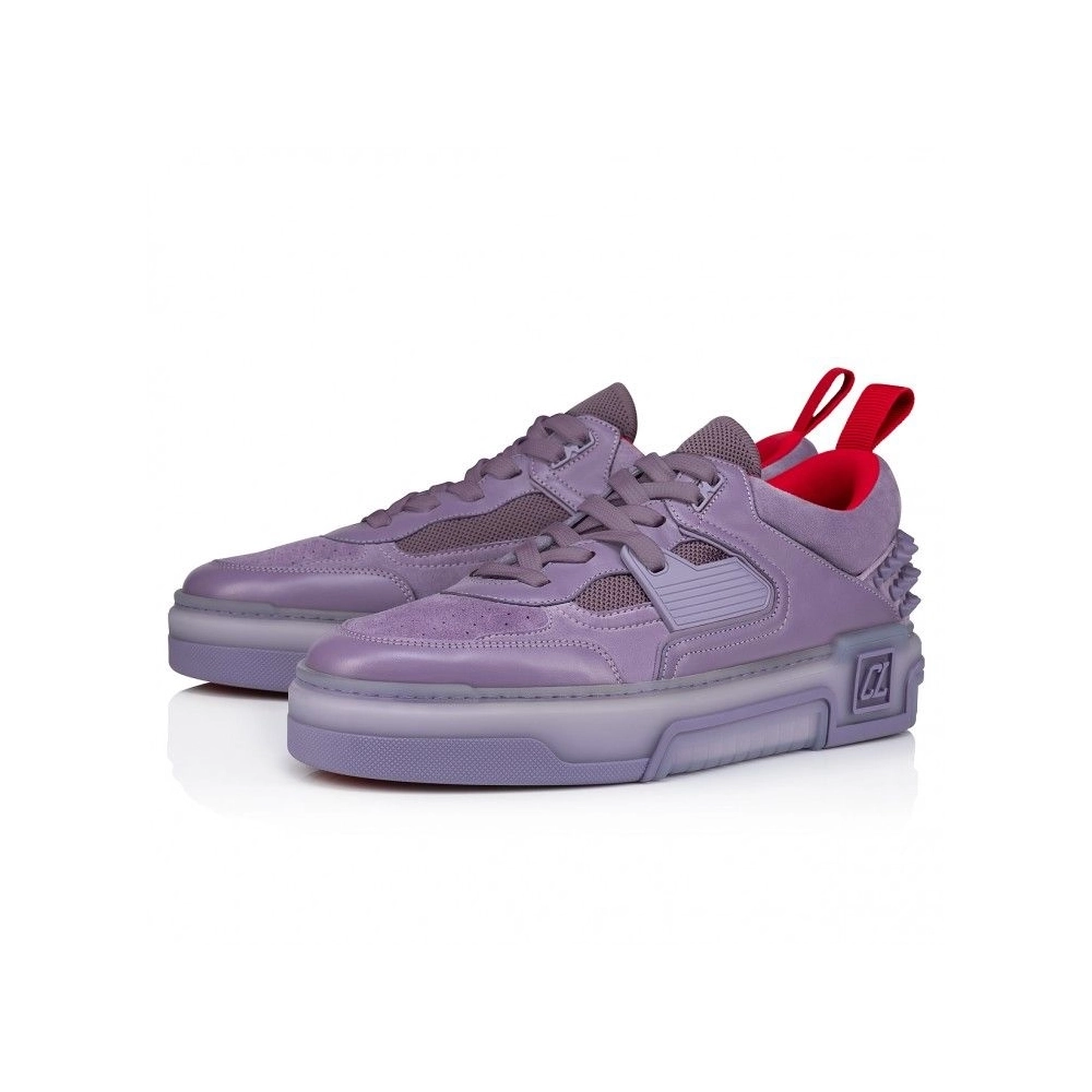 Discount Christian Louboutin Astroloubi Sneakers Calf Leather Veau Velours And Rubber Parme Outlet Online