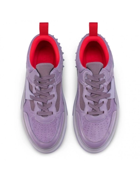 Discount Christian Louboutin Astroloubi Sneakers Calf Leather Veau Velours And Rubber Parme Outlet Online