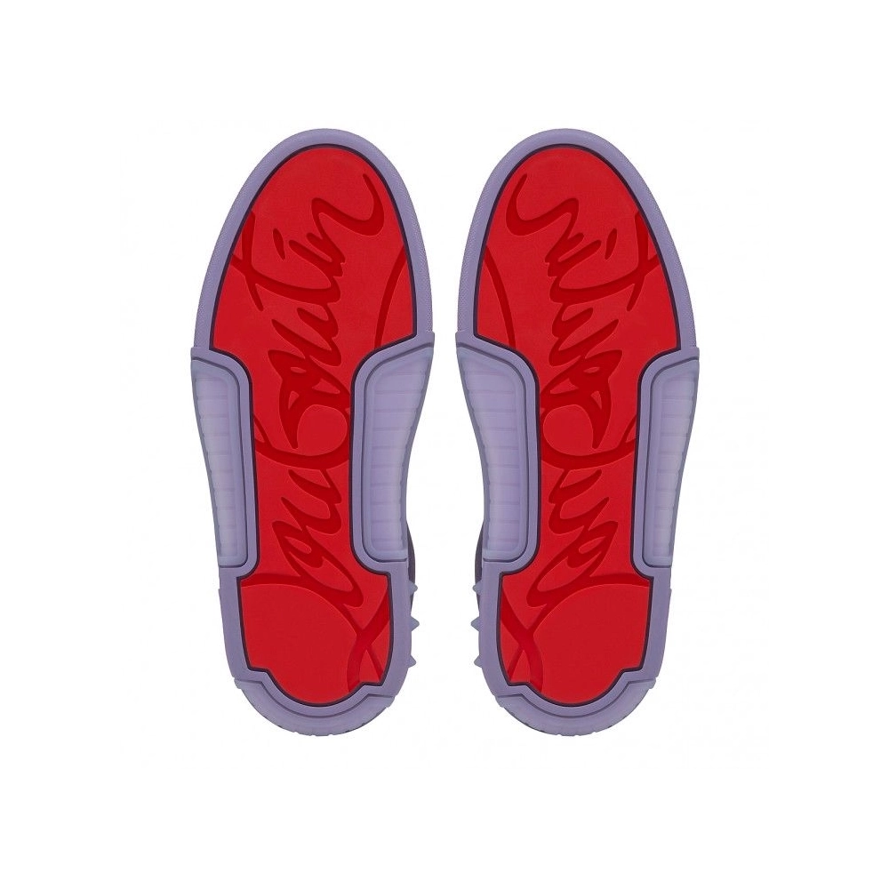 Discount Christian Louboutin Astroloubi Sneakers Calf Leather Veau Velours And Rubber Parme Outlet Online