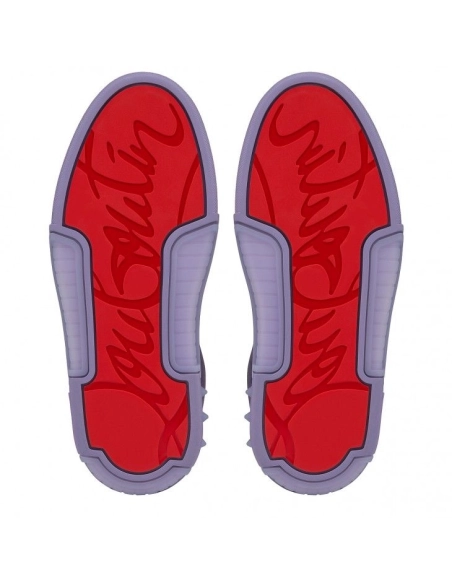 Discount Christian Louboutin Astroloubi Sneakers Calf Leather Veau Velours And Rubber Parme Outlet Online