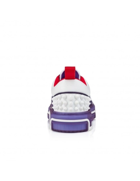 Replica Christian Louboutin Astroloubi Sneakers Calf Leather And Nappa Leather White Purple, Fake CL Shoes