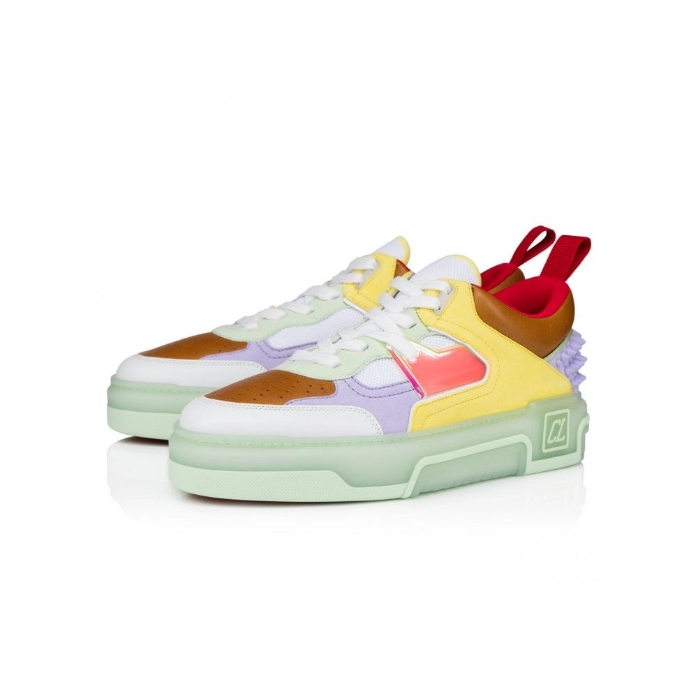Replica Christian Louboutin Astroloubi Sneakers Calf Leather Studio Green, Fake Christian Louboutin Shoes