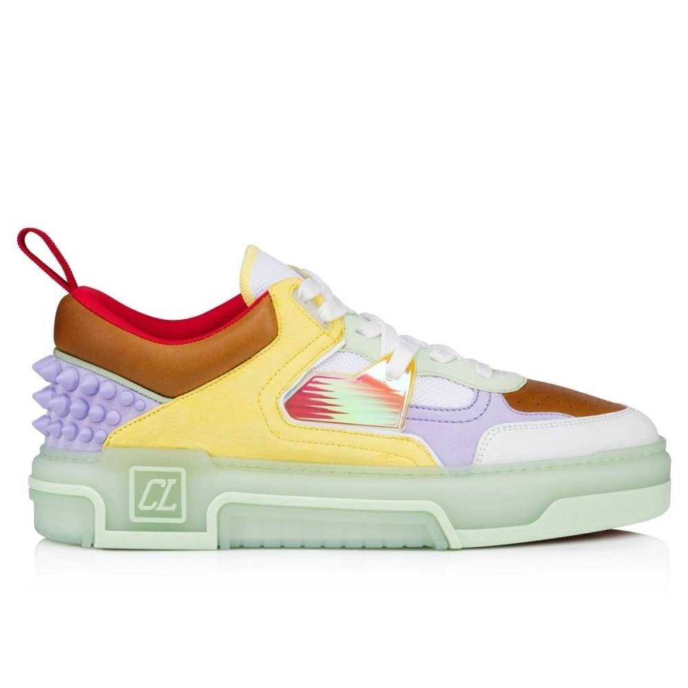 Replica Christian Louboutin Astroloubi Sneakers Calf Leather Studio Green, Fake Christian Louboutin Shoes