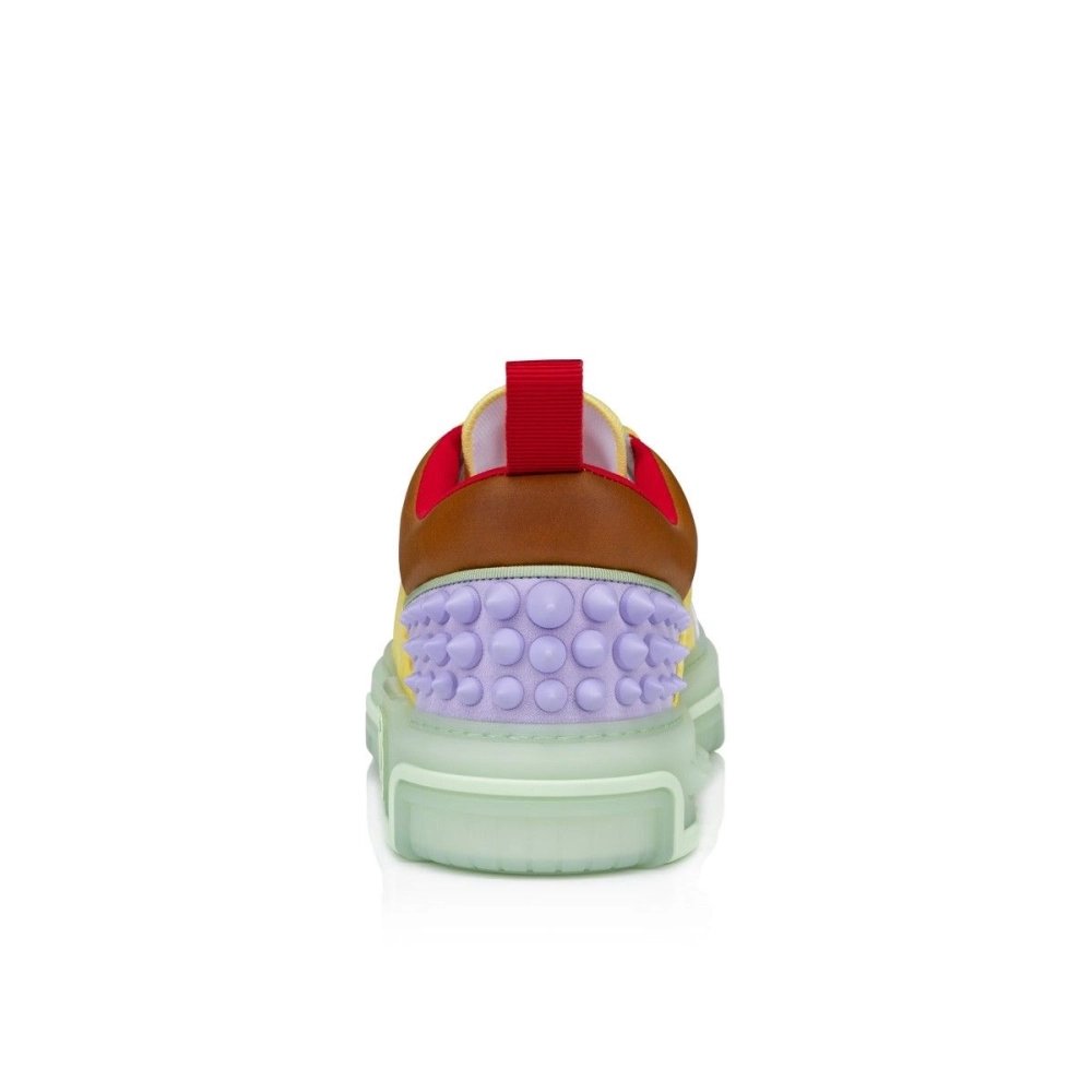 Replica Christian Louboutin Astroloubi Sneakers Calf Leather Studio Green, Fake Christian Louboutin Shoes