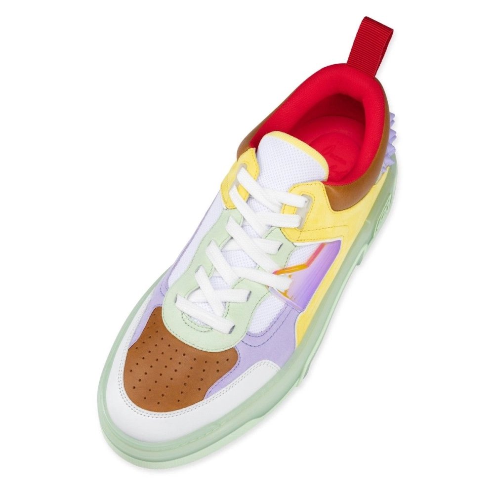 Replica Christian Louboutin Astroloubi Sneakers Calf Leather Studio Green, Fake Christian Louboutin Shoes