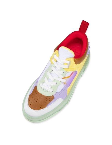 Replica Christian Louboutin Astroloubi Sneakers Calf Leather Studio Green, Fake Christian Louboutin Shoes