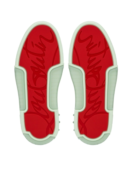 Replica Christian Louboutin Astroloubi Sneakers Calf Leather Studio Green, Fake Christian Louboutin Shoes