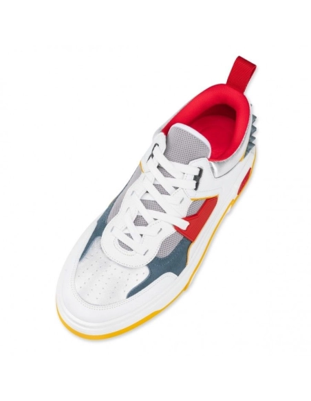 Fake Christian Louboutin Astroloubi Sneakers Patent Calf Leather Titan, Replica Christian Louboutin Shoes