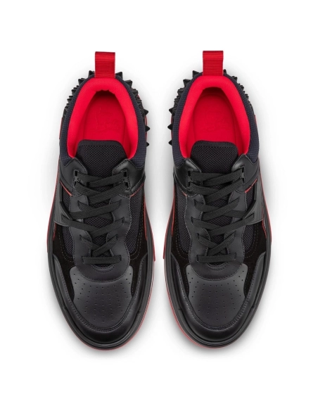 Knockoff Christian Louboutin Astroloubi Sneakers Calf Leather Suede Black, Replica Christian Louboutin Shoes