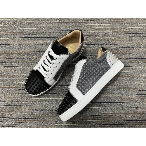 Replica Christian Louboutin Seavaste 2 Orlato Flat Low-top Sneakers Leather and Fabric Multi