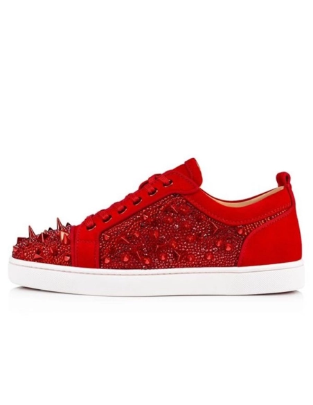 cheap Christian Louboutin Low-top Louis Junior PI Version Loubi Strass Sneaker sale
