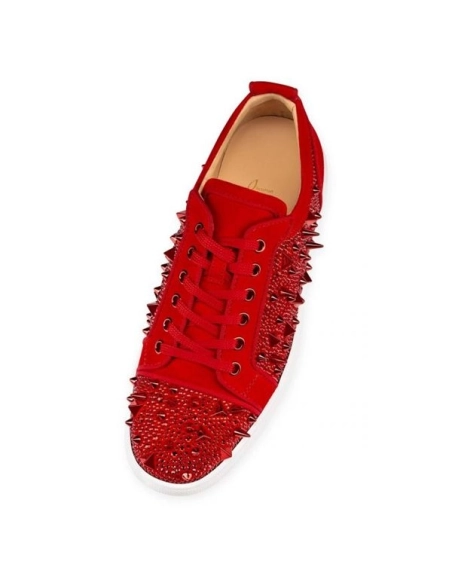 cheap Christian Louboutin Low-top Louis Junior PI Version Loubi Strass Sneaker sale