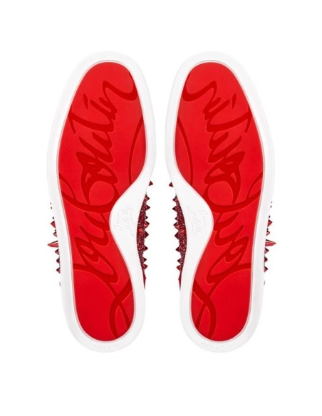 cheap Christian Louboutin Low-top Louis Junior PI Version Loubi Strass Sneaker sale