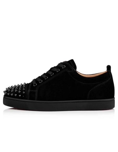 cheap Christian Louboutin Low-top Louis Junior SP Black/black Veau Velours Sneaker sale