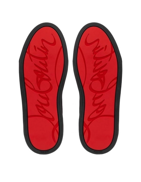 cheap Christian Louboutin Low-top Aurelien Black Veau Velours Sneaker sale