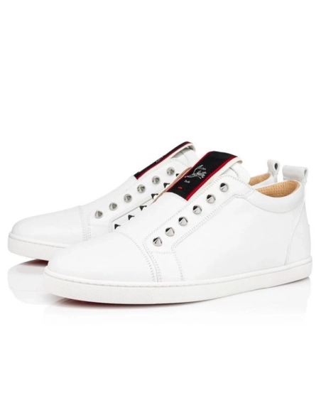 cheap Christian Louboutin Low-top F.A.V Fique A Vontade White Calf Sneaker sale