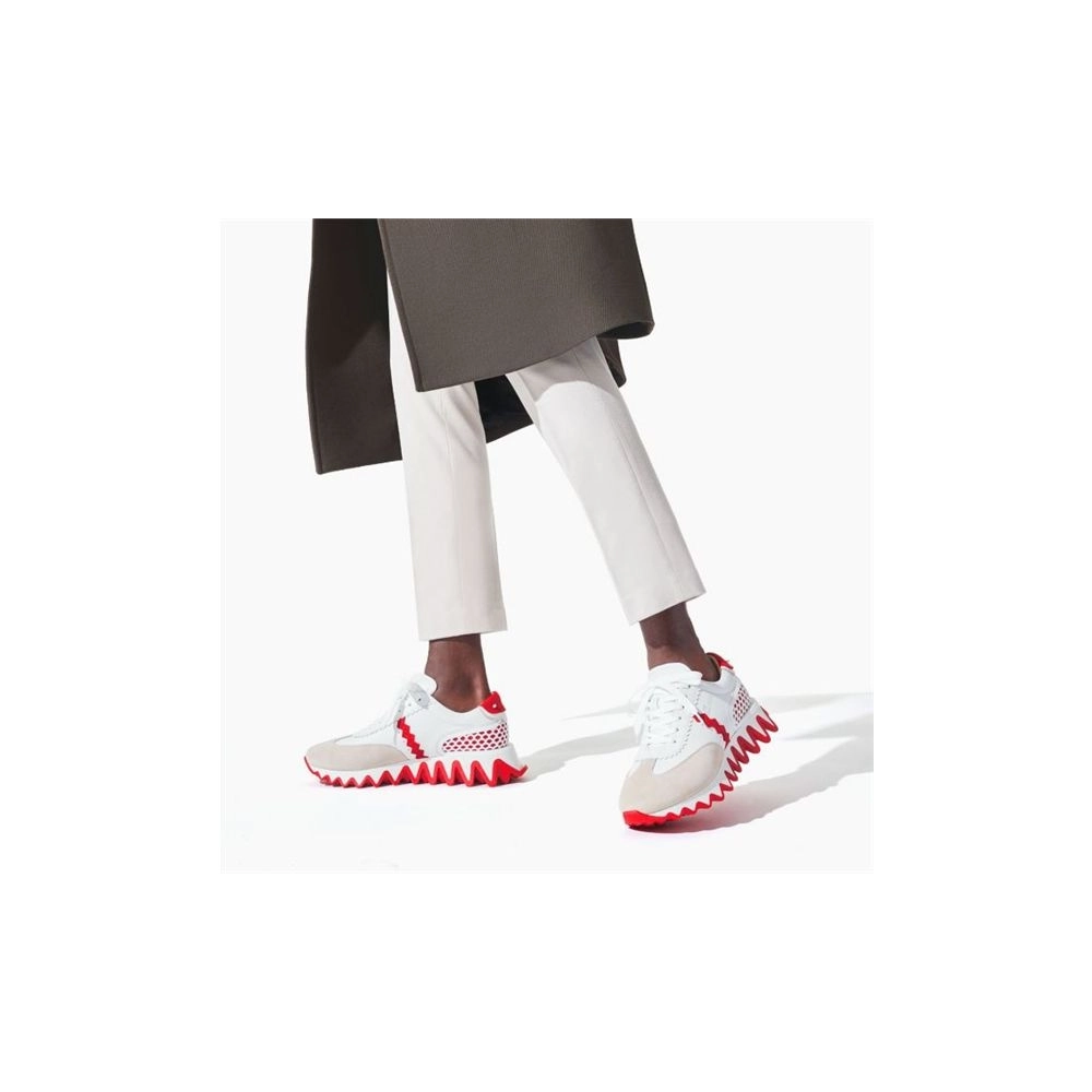 cheap Christian Louboutin Low-top  White/loubi Calf Sneaker sale