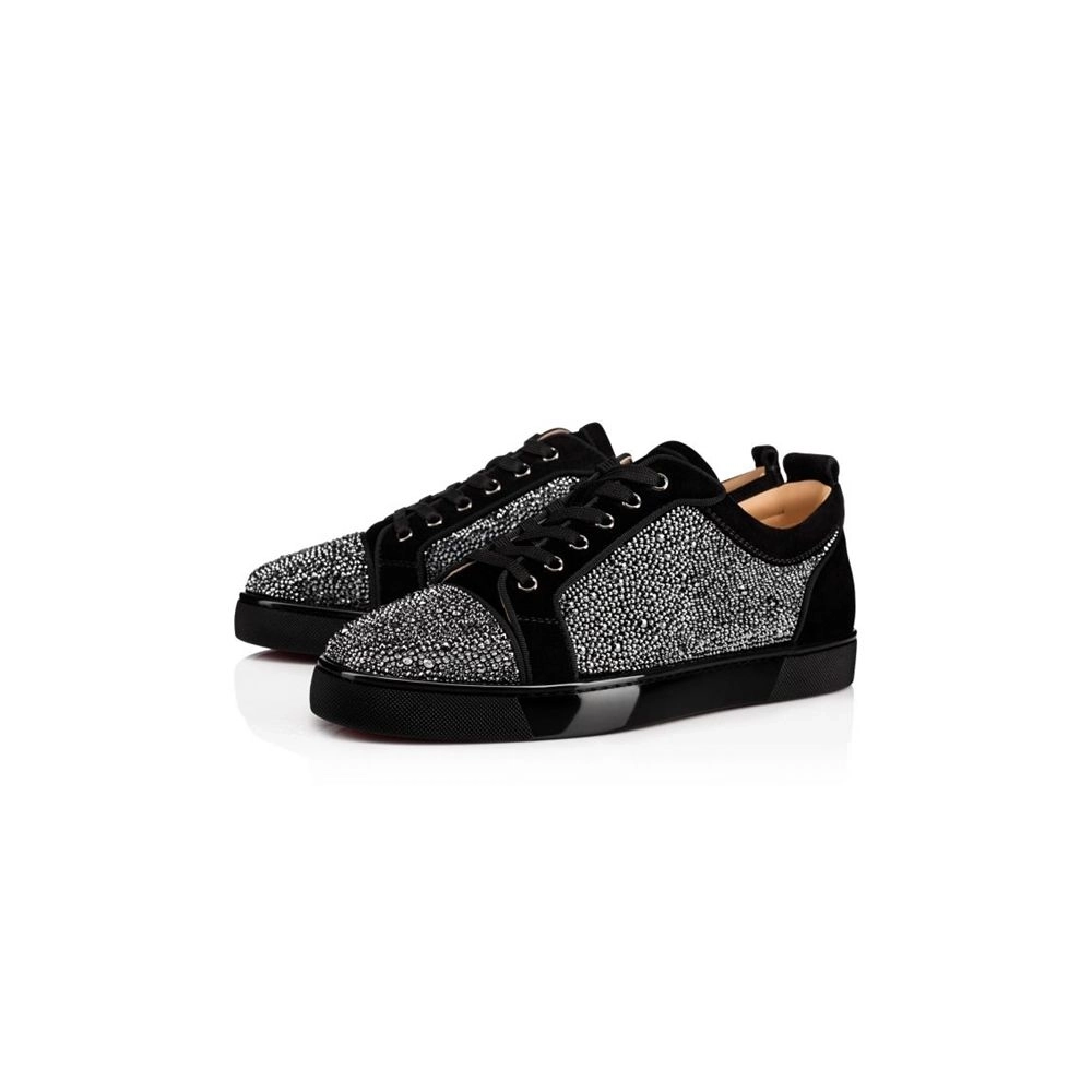 cheap Christian Louboutin Low-top Black Strass Sneaker sale