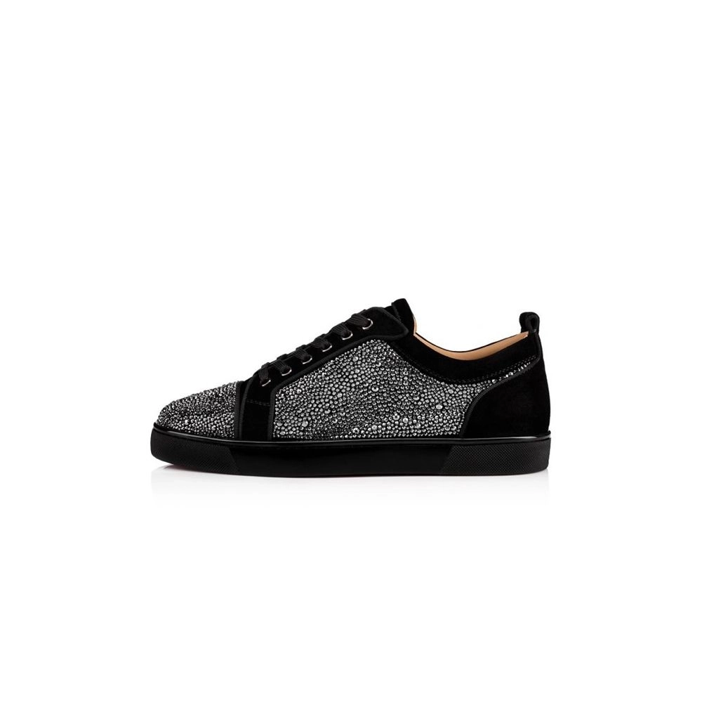 cheap Christian Louboutin Low-top Black Strass Sneaker sale