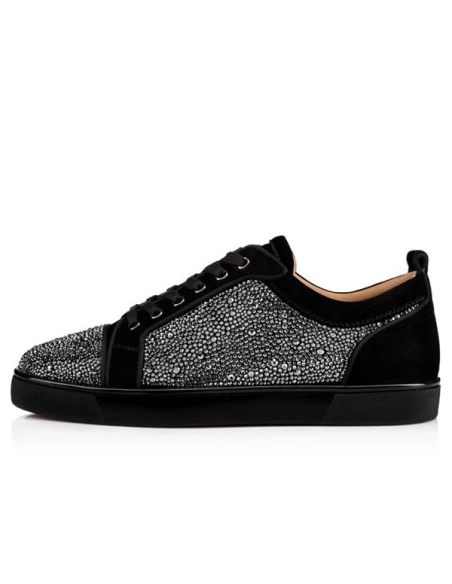 cheap Christian Louboutin Low-top Black Strass Sneaker sale