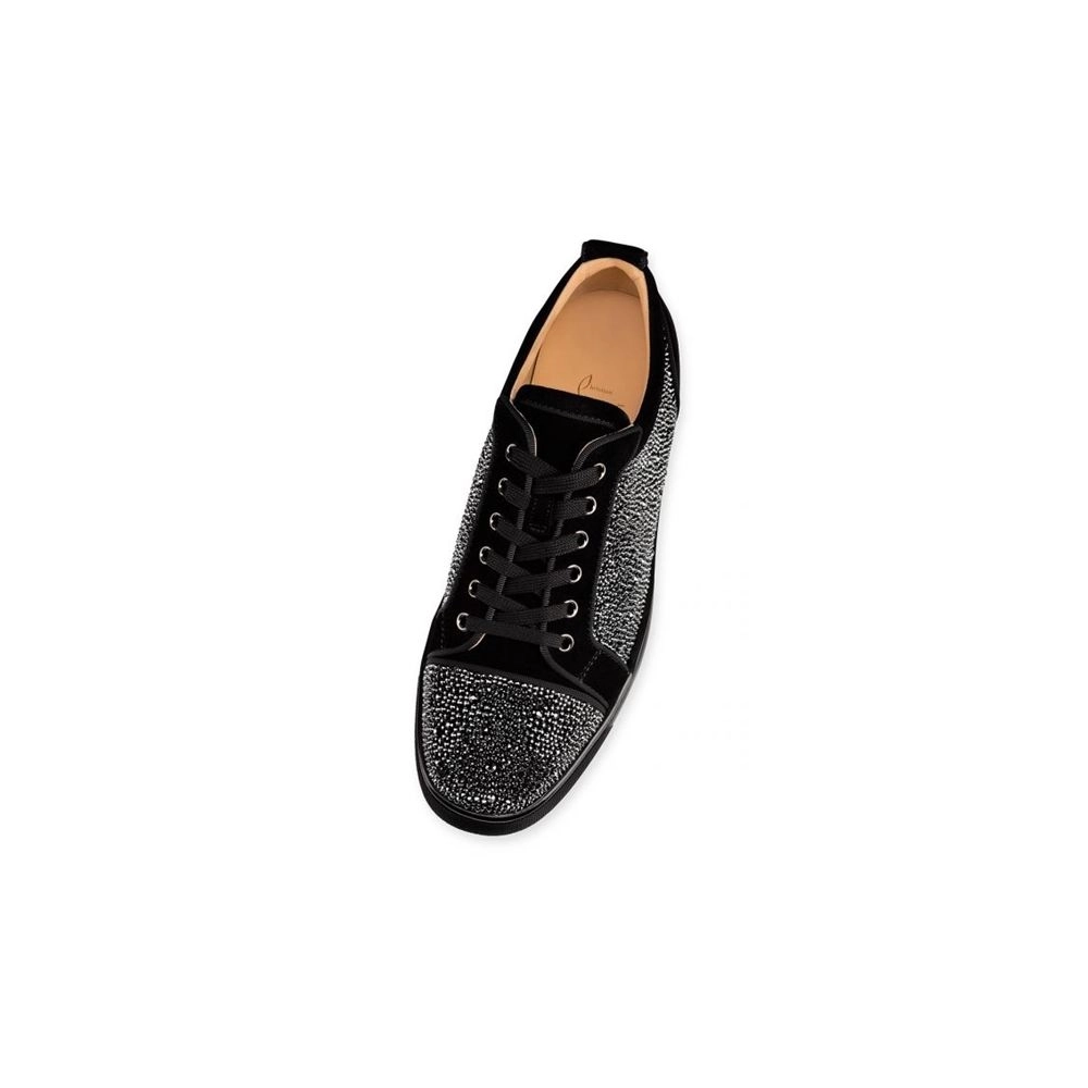 cheap Christian Louboutin Low-top Black Strass Sneaker sale