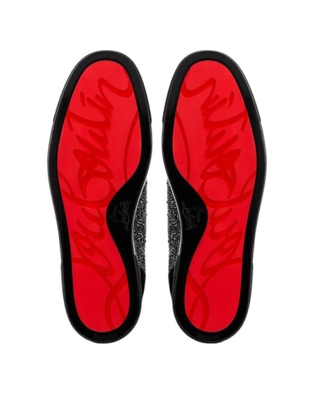 cheap Christian Louboutin Low-top Black Strass Sneaker sale