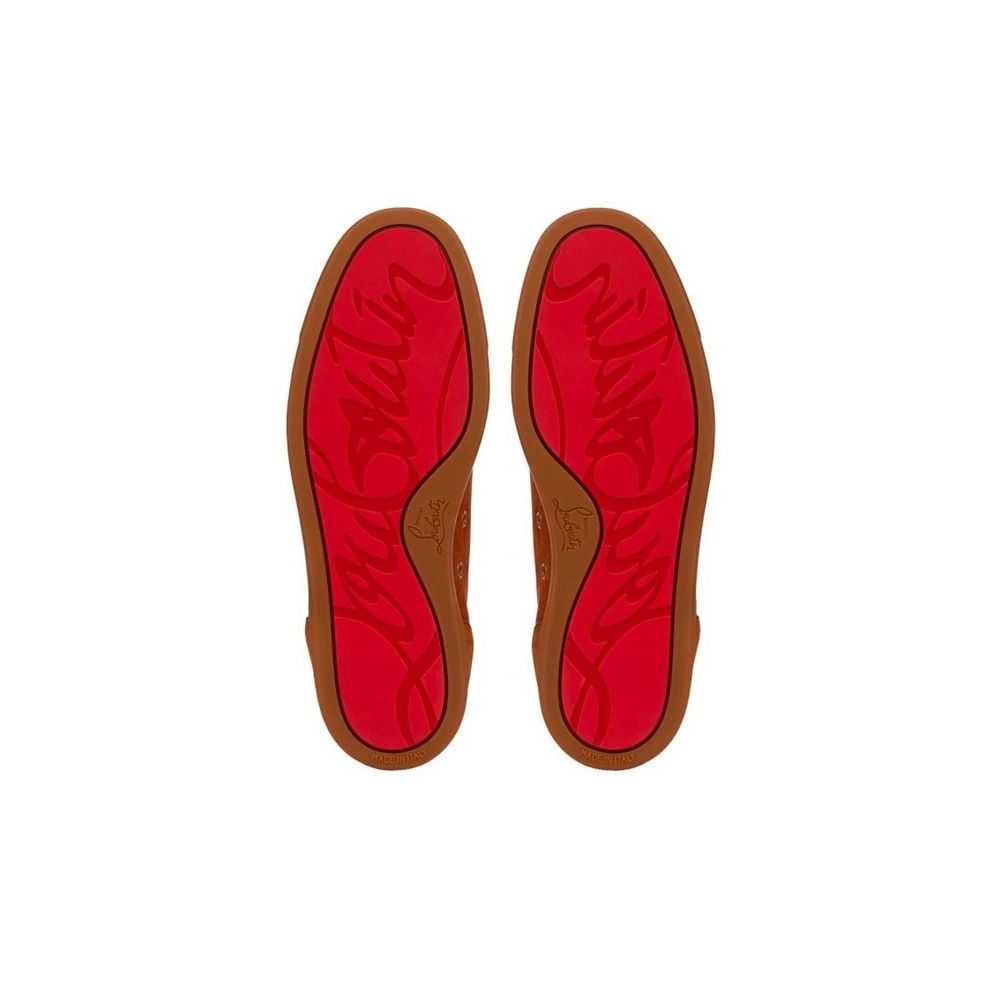 cheap Christian Louboutin Low-top Louis Junior SP  Foxy/foxy Mat Veau Velours Sneaker sale