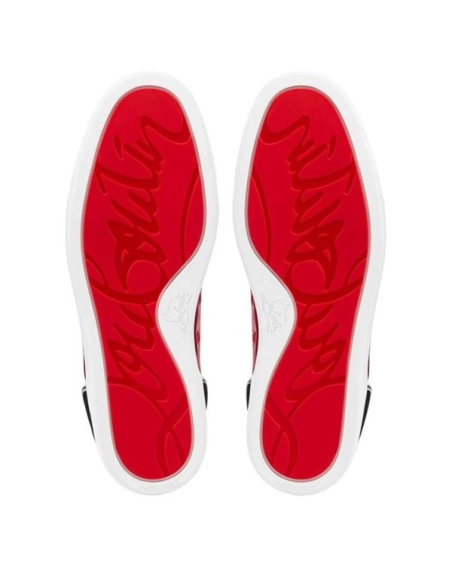 cheap Christian Louboutin Low-top Fun Louis Junior Spikes Version Loubi/black Leather Sneaker sale