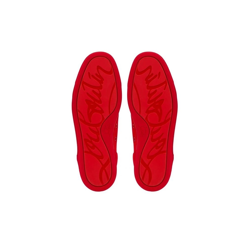 cheap Christian Louboutin Low-top Fun Louis Junior Red Loubi Veau Velours Sneaker sale